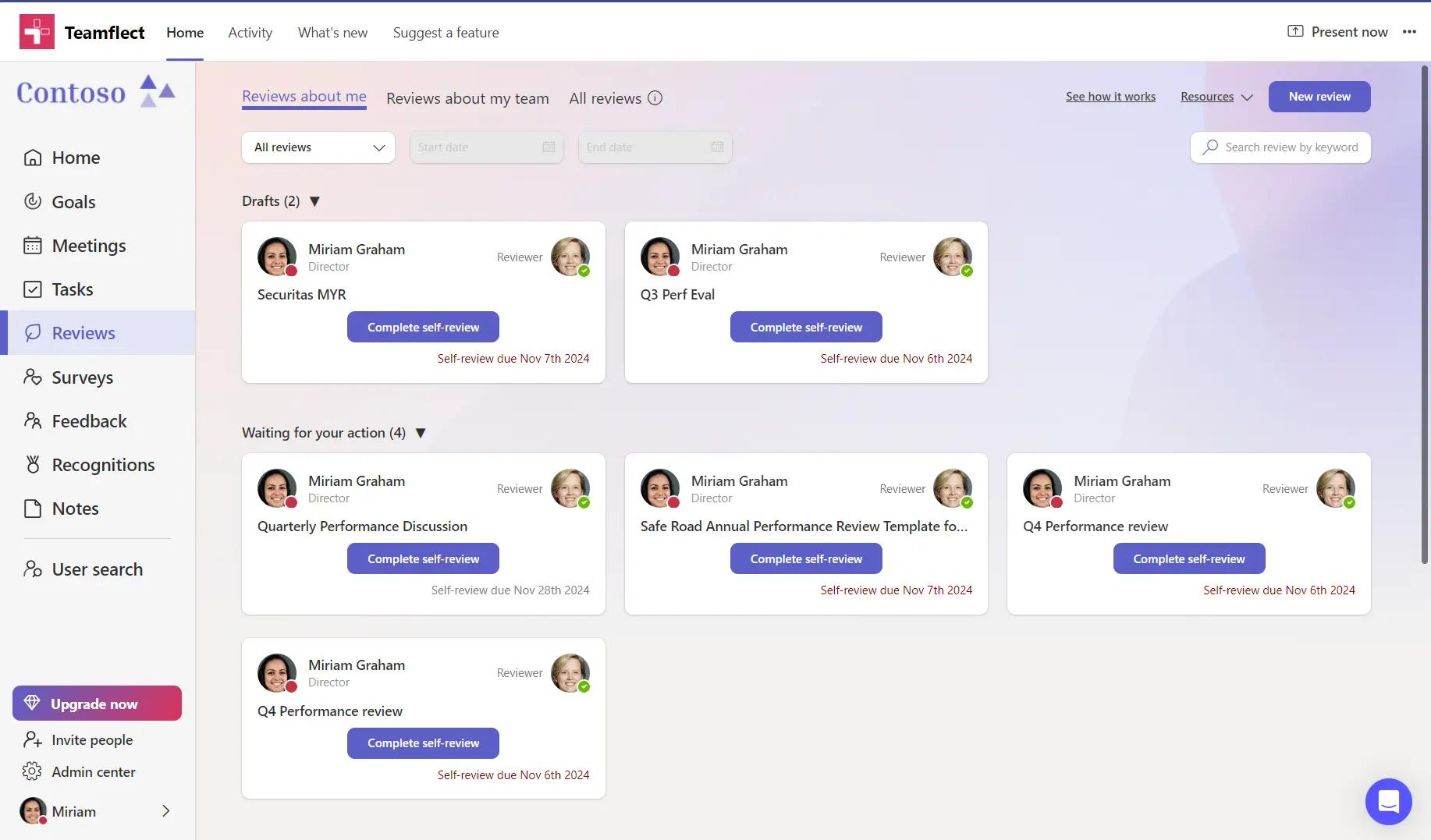 Teamflect Review Module