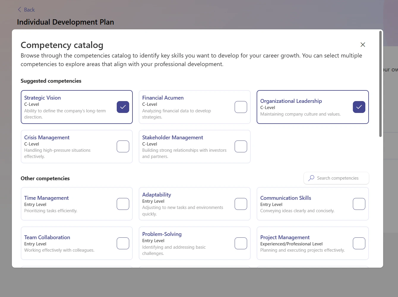 Select Competencies