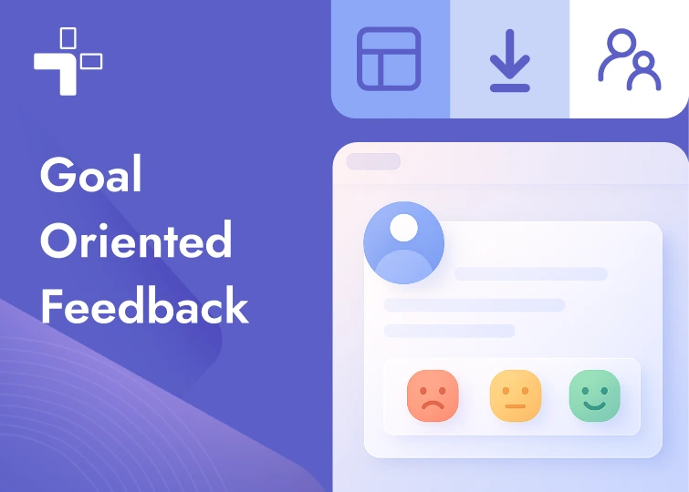 Goal-oriented feedback template inside teamflect
