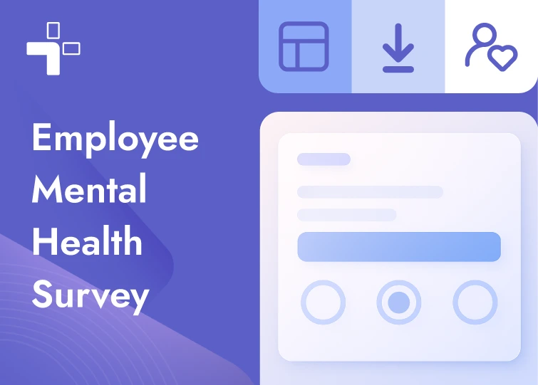 Employee mental health survey template card image