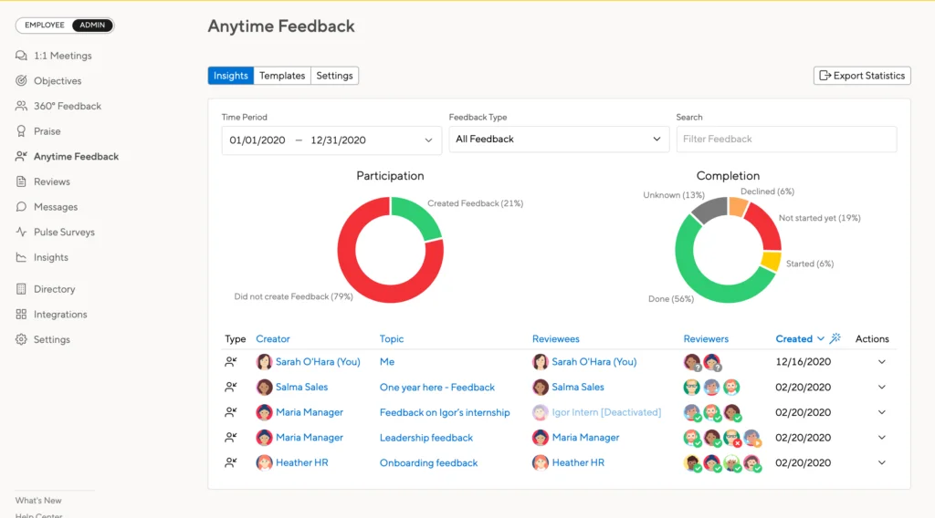 Small Improvements main dashboard