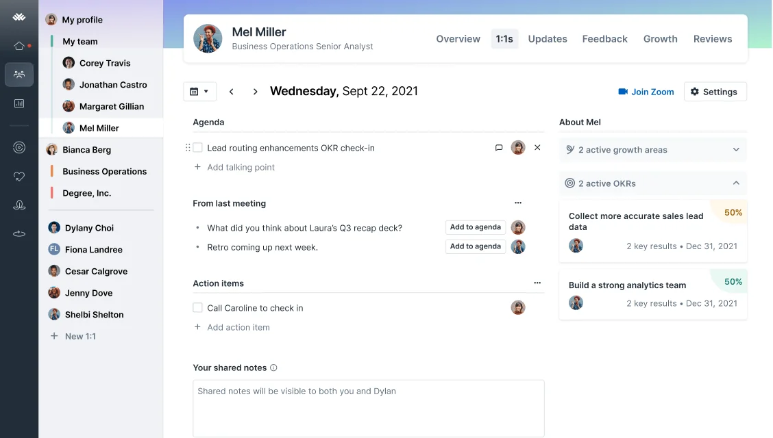 Lattice main dashboard
