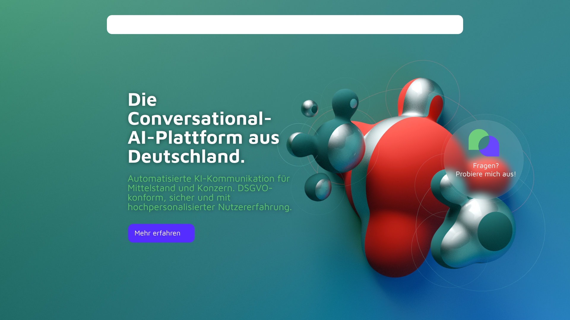 Mercury.ai Homepage rot grün