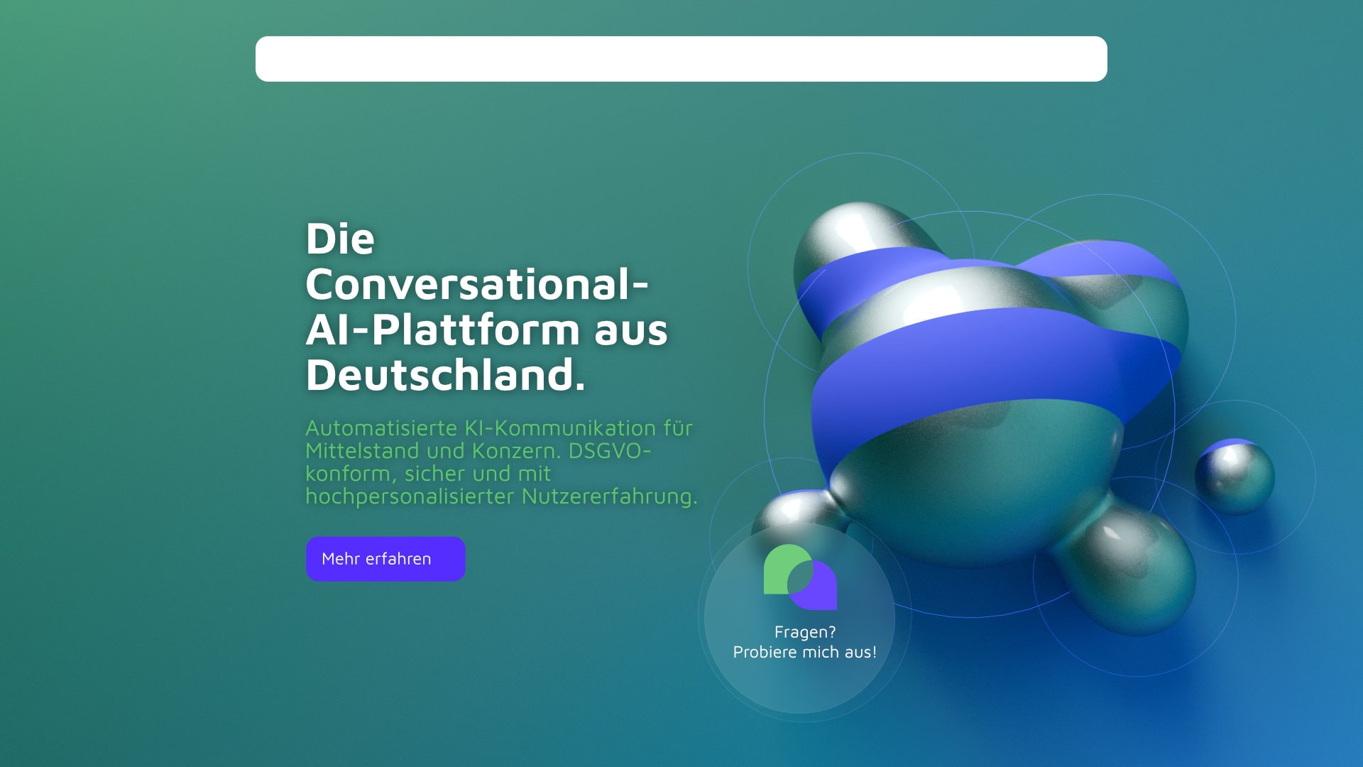 Mercury.ai Homepage blau