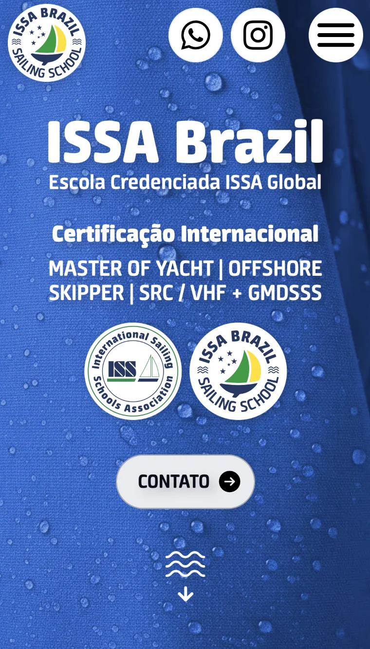 ISSA BRASIL Website für Smartphone