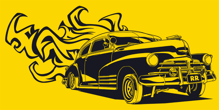 Chevy Fleetline hot rod Illustration