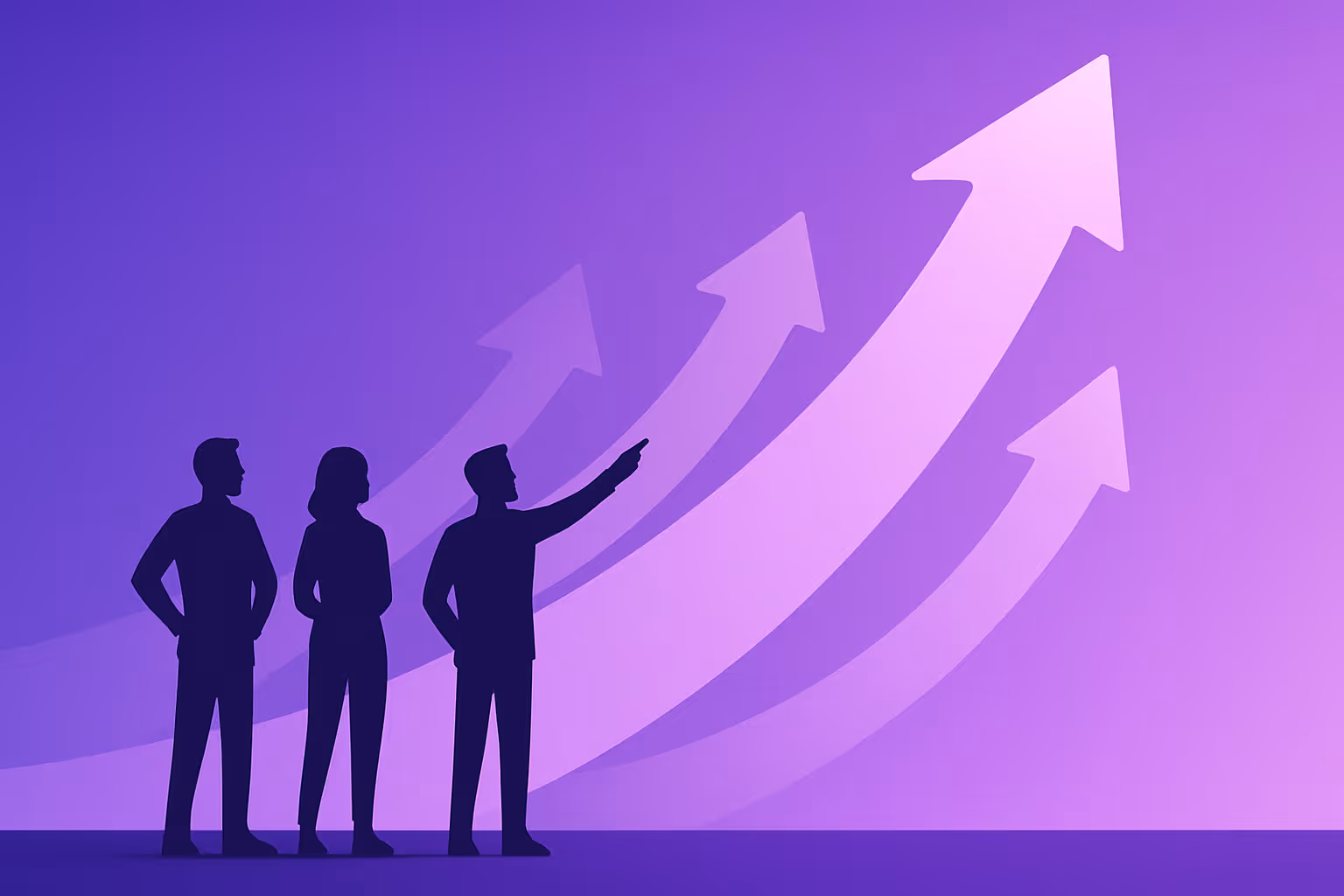 Group of people assessing the growth of a company based on the financial data generated by an accounting software for healthcare organizations