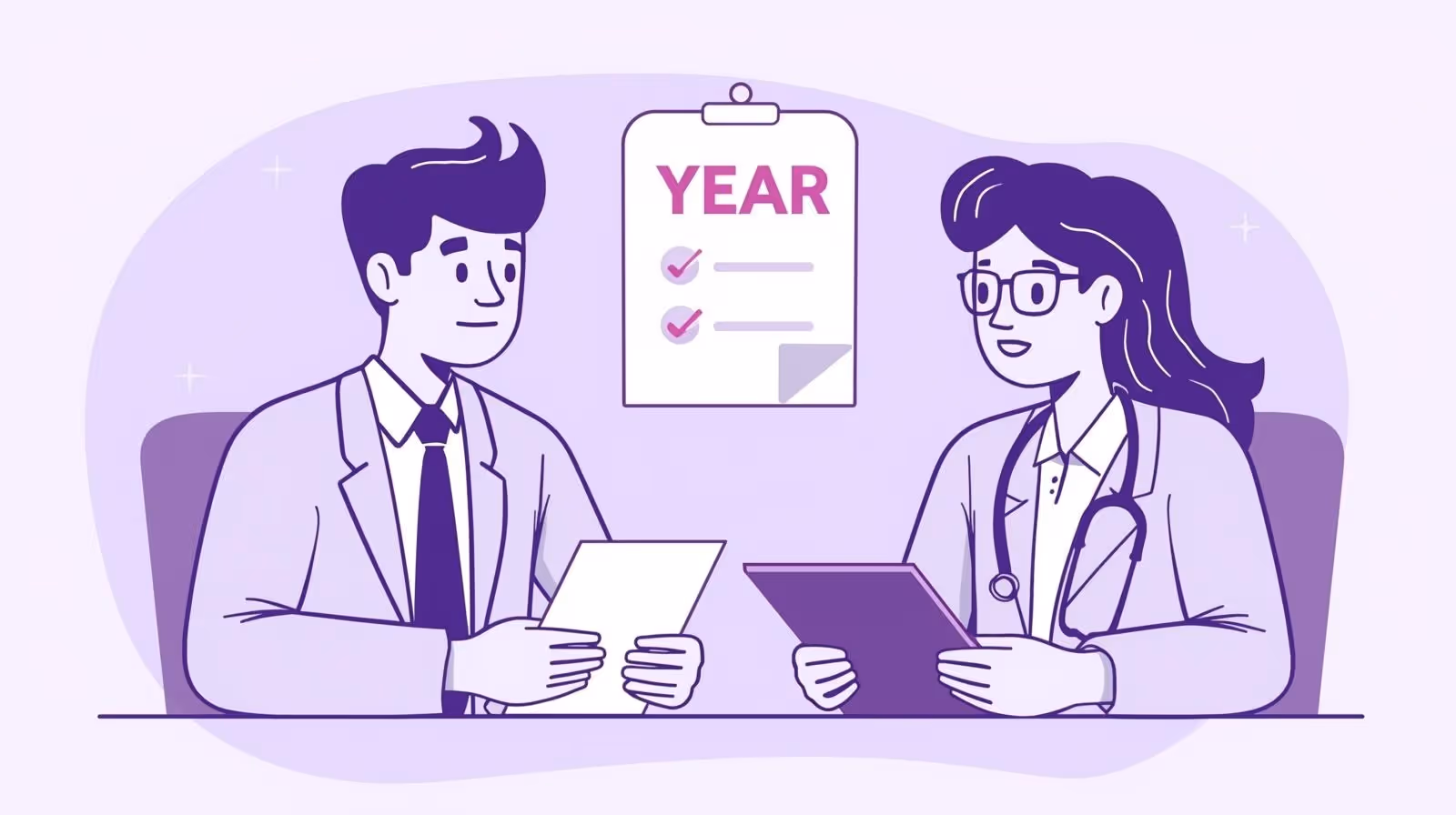 Healthcare CPA advising practice owner on year-end taxes