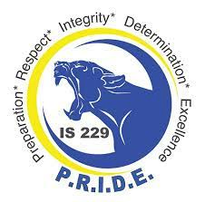 IS 229 PRIDE school logo with panther