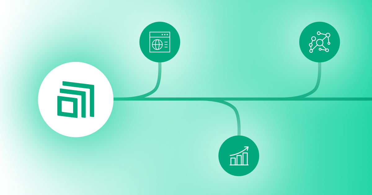 Assured logo linked to analytics icons