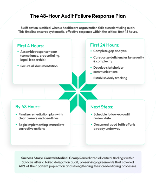 Credentialing Audit Failure Recovery Plan