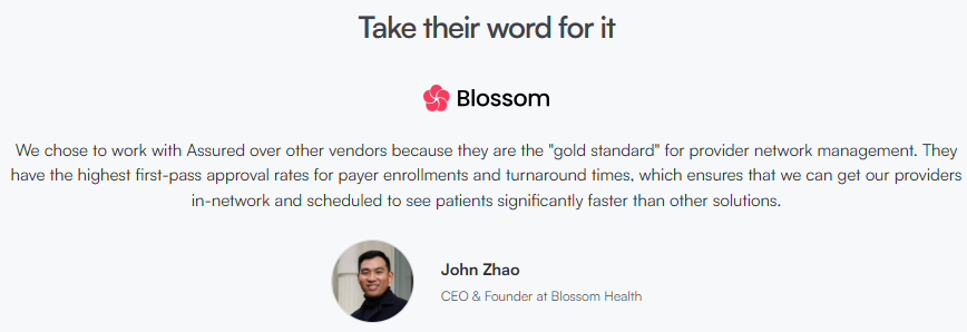 Blossom health testimony