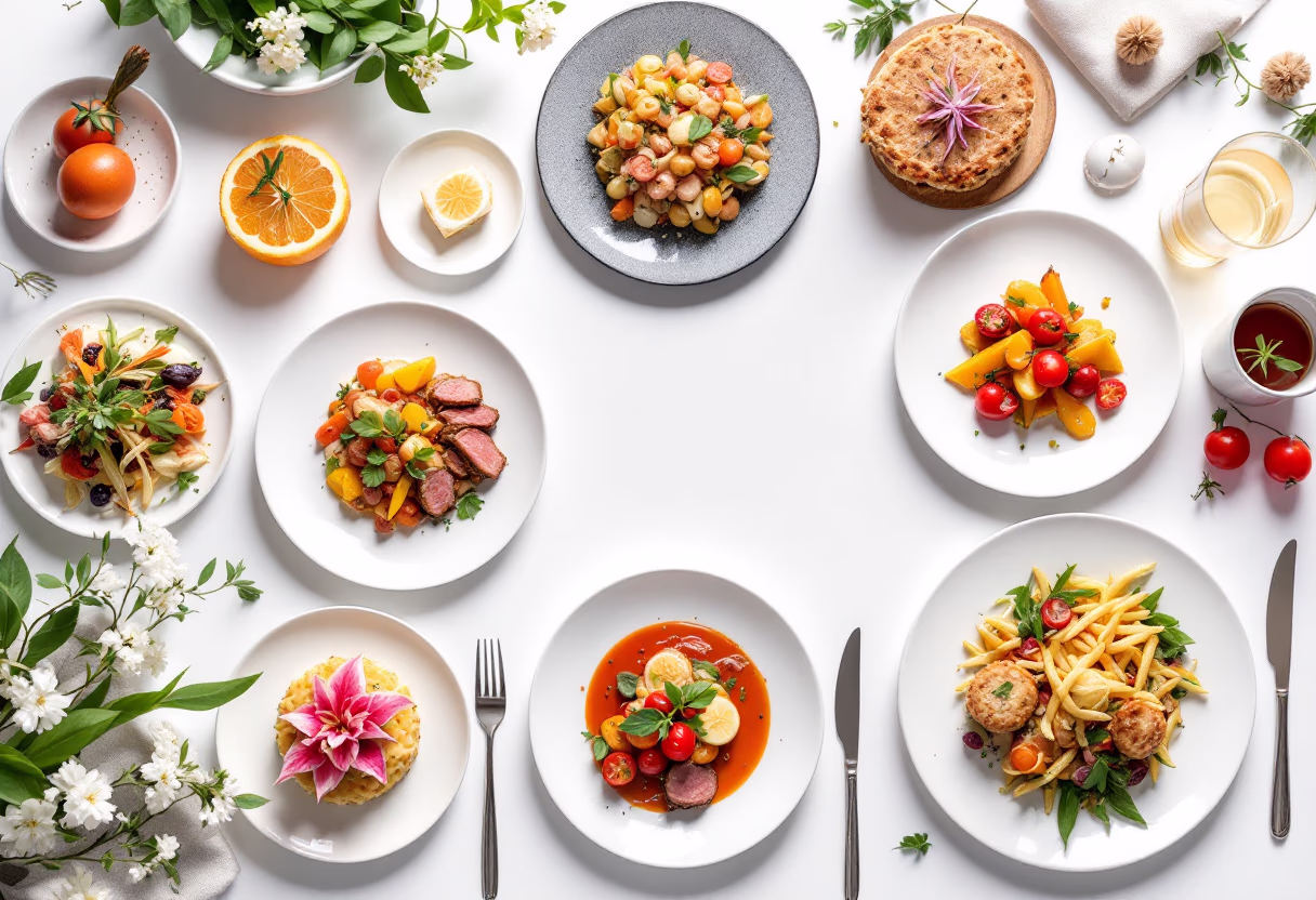 image of curated seasonal dishes for a modern restaurant