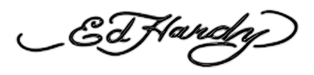Ed Hardy signature logo in stylized cursive script.