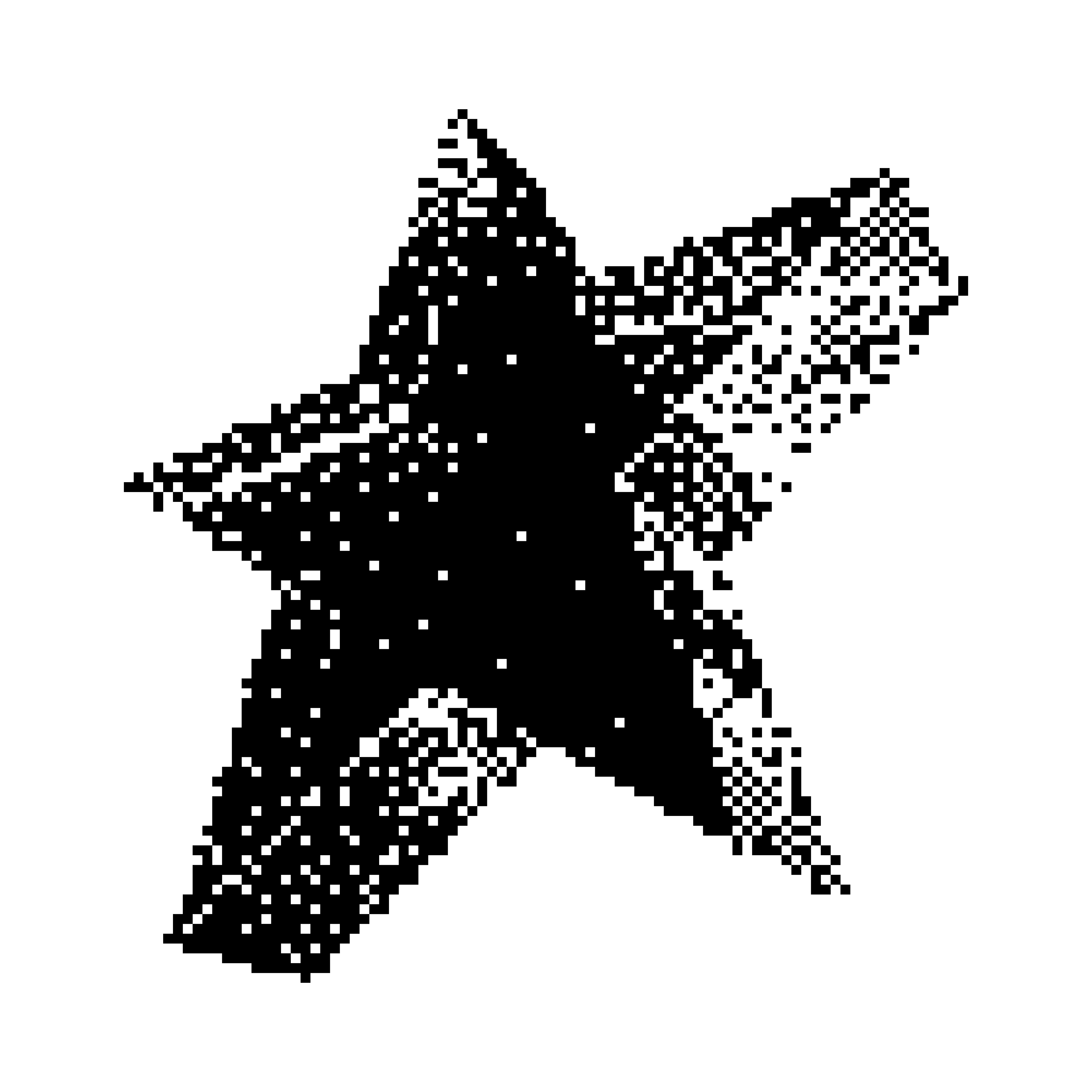 Simple black and white start icon in a dotted style