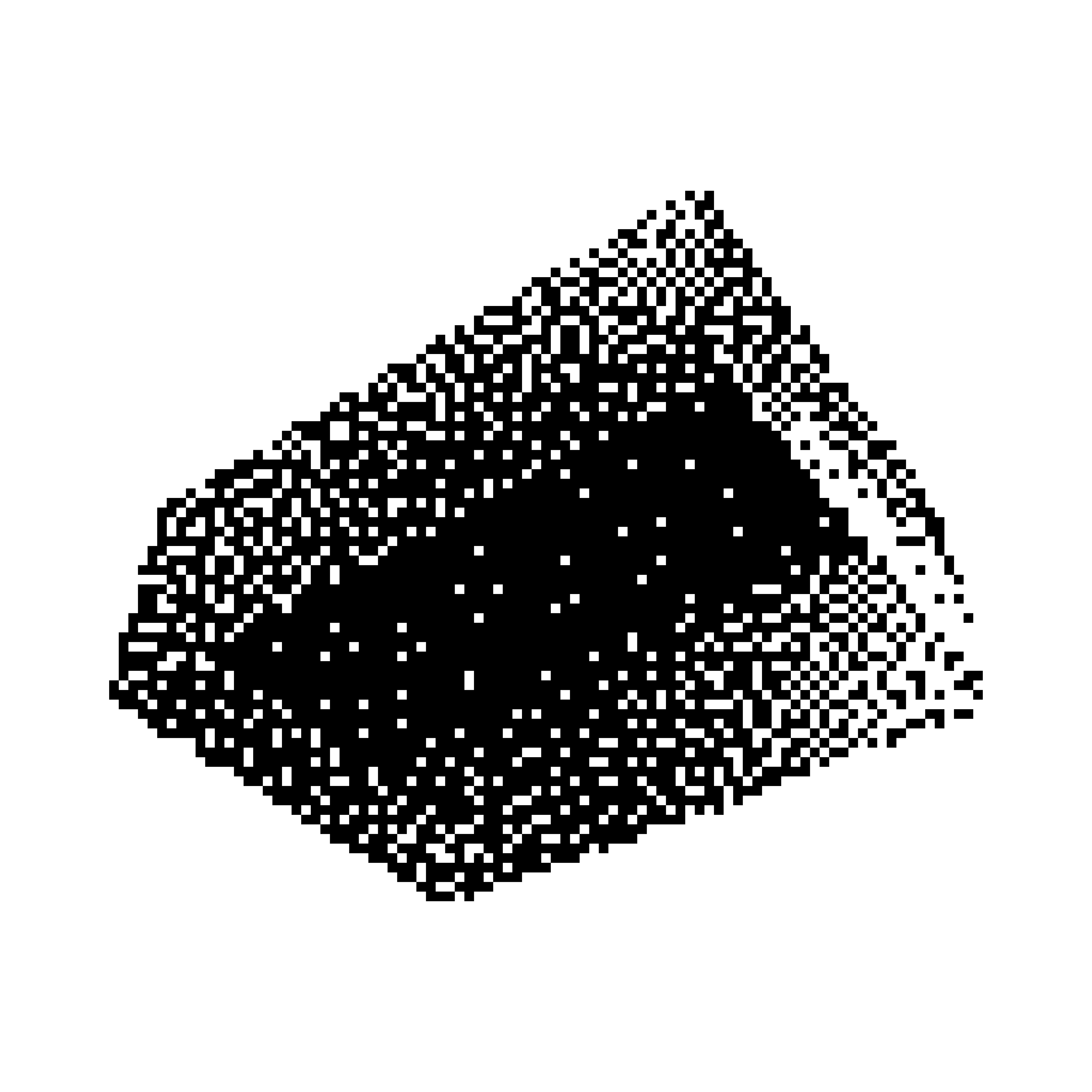 Simple black and white line art of a classic rectangle cube