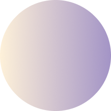 Circular gradient shape transitioning from light beige on the left to lavender on the right.