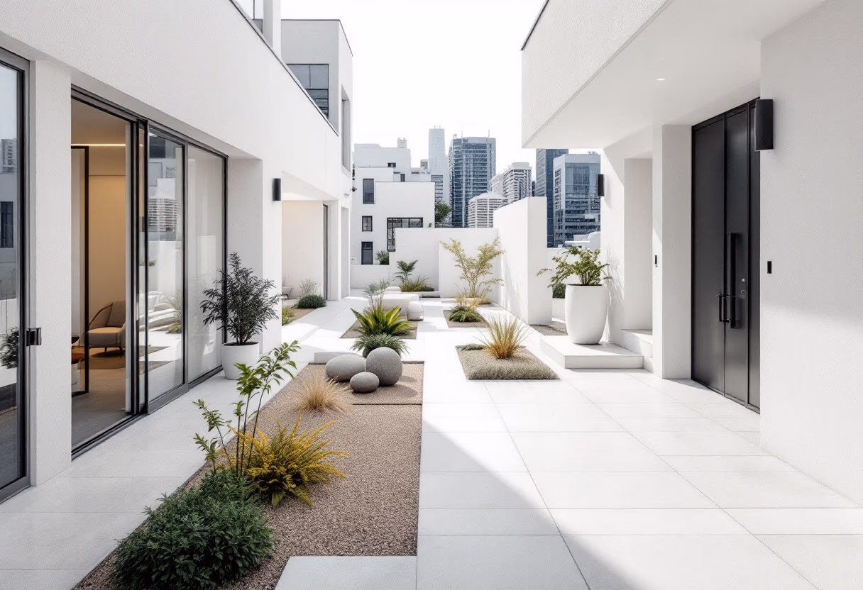 [background image] of downtown area (for a roofing contractor)