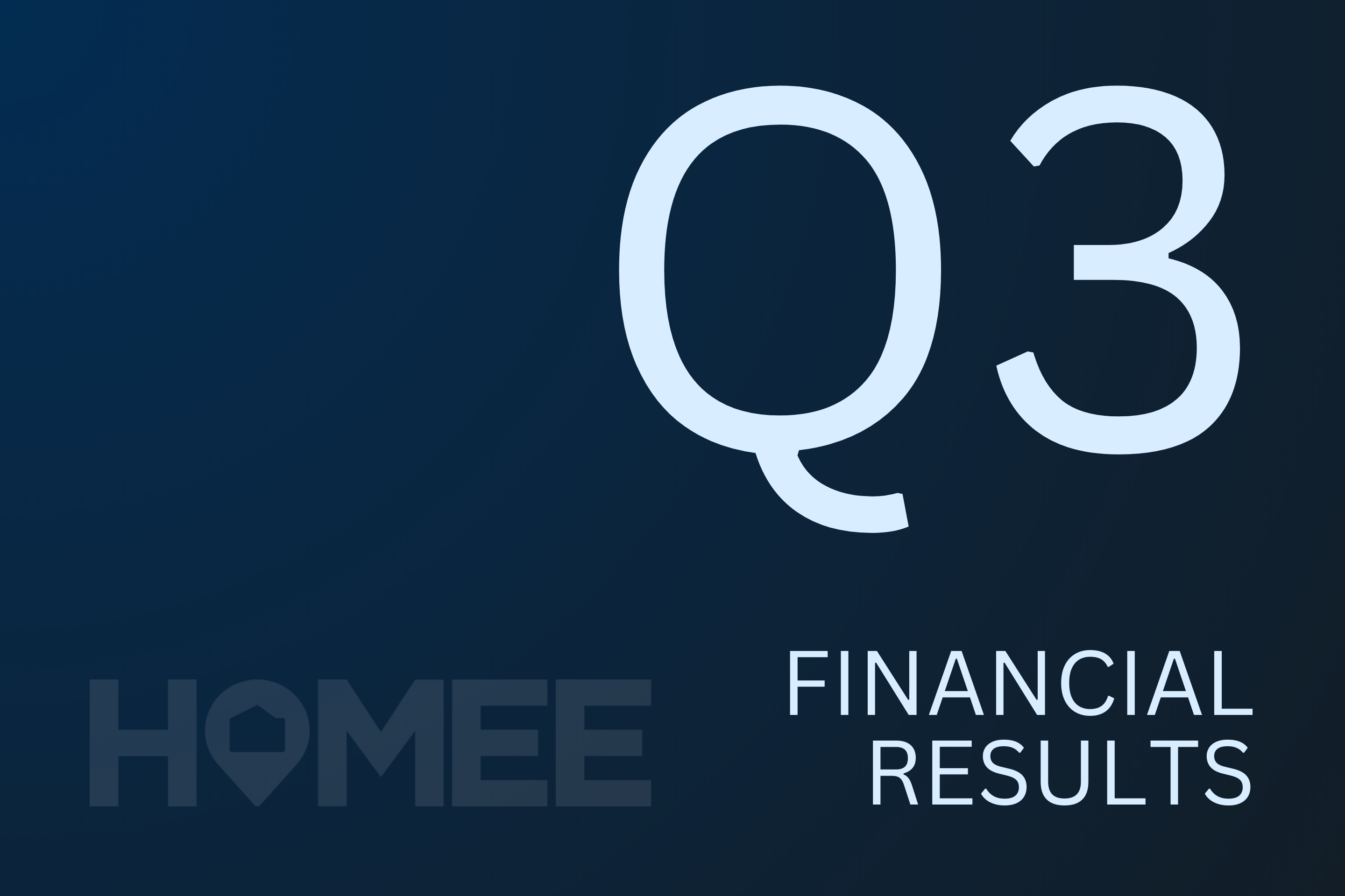 HOMEE Announces Record Q3 Financial Results