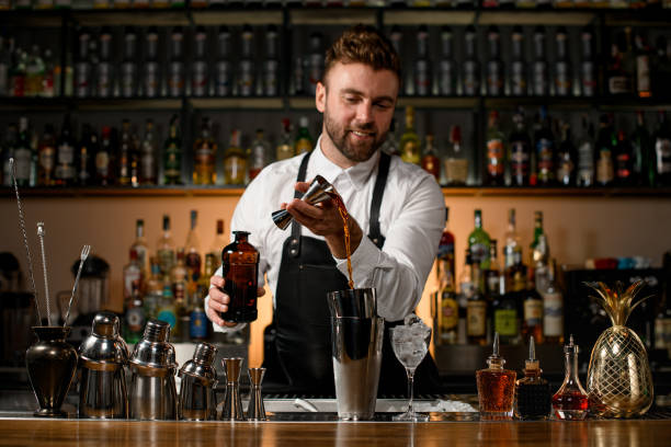 Front-of-house service work early in hospitality career.