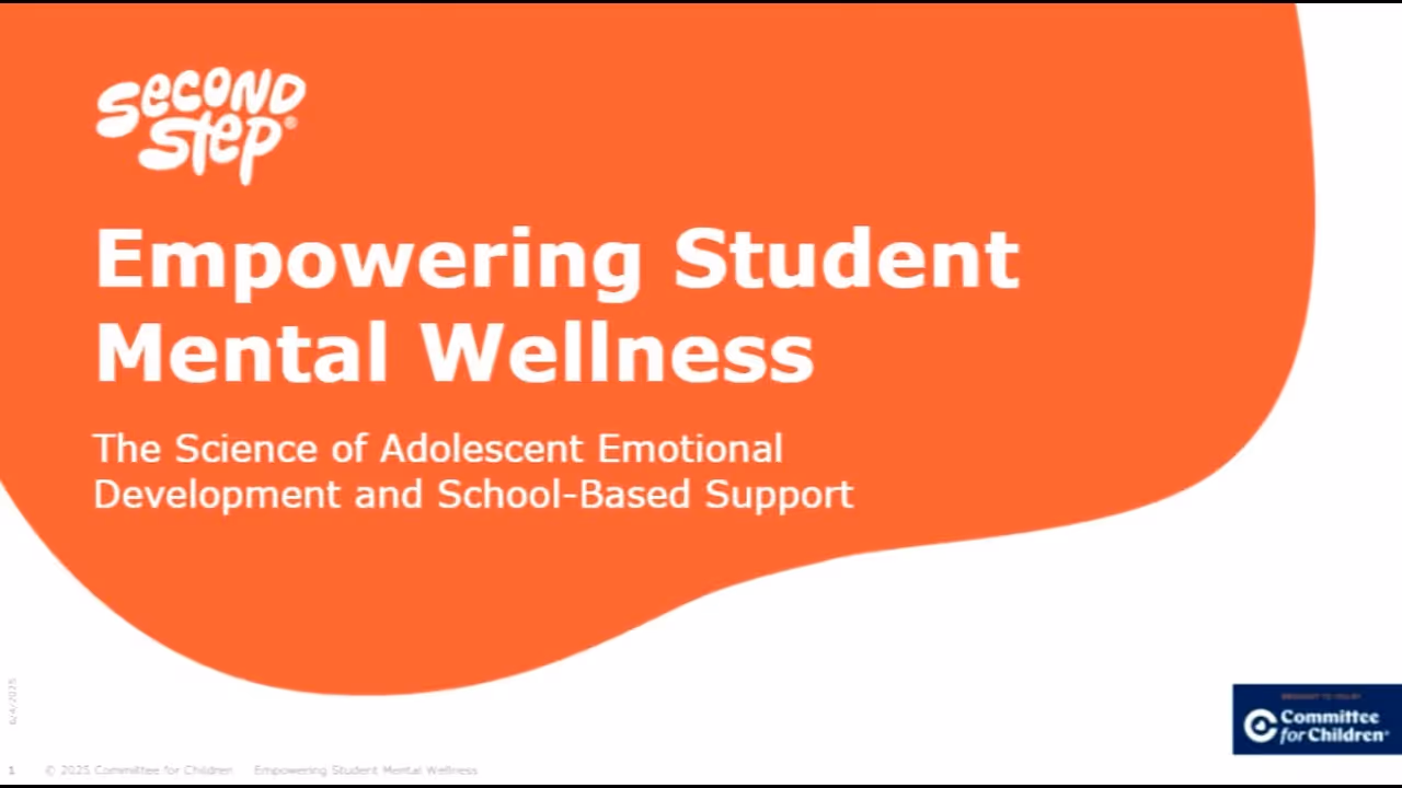 Empowering Student Mental Wellness: The Science of Adolescent Emotional Development