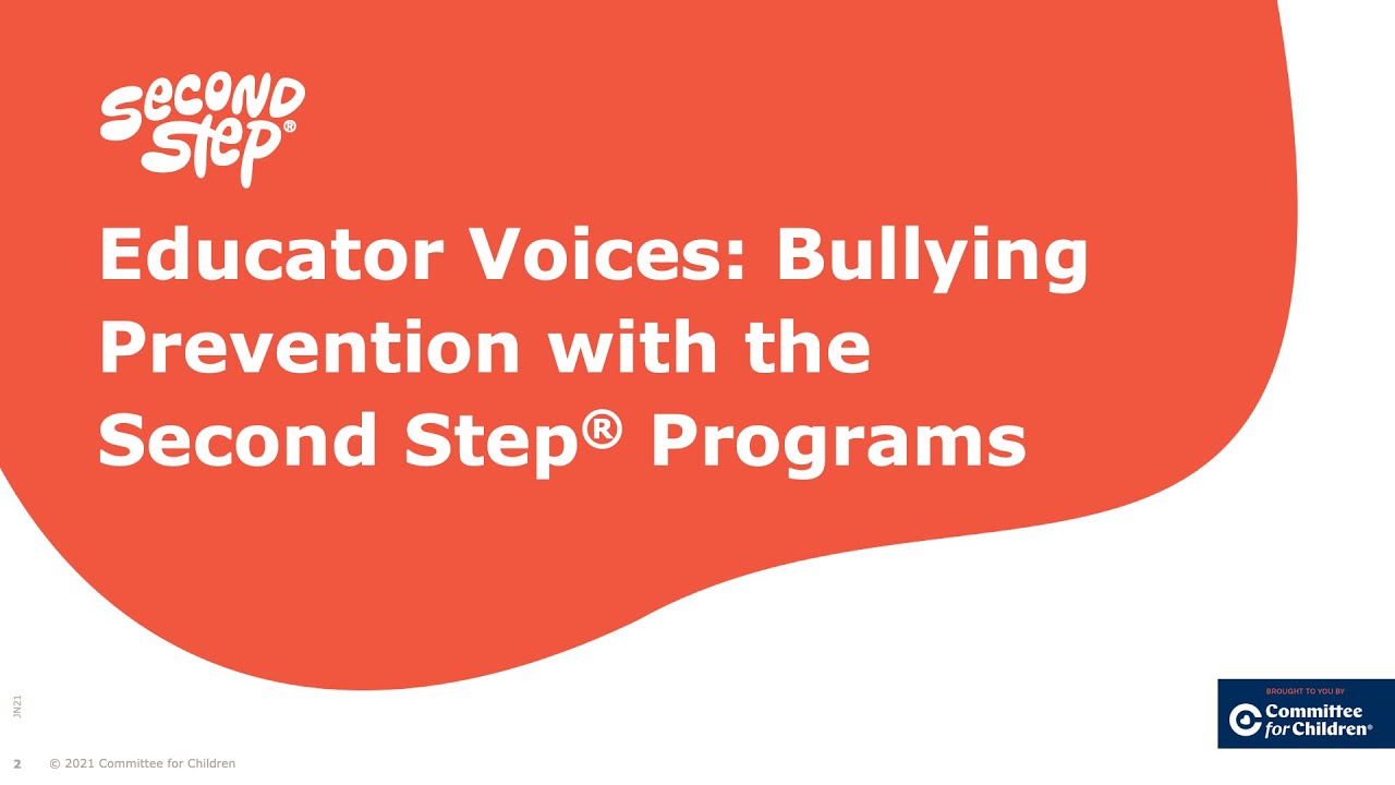 Educator Voices: Bullying Prevention with Second Step® Programs