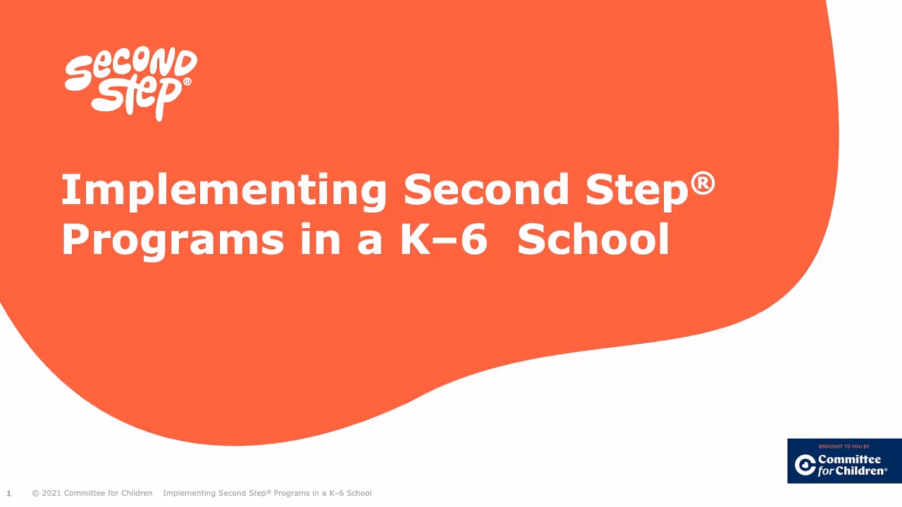 Implementing Second Step Programs in a K-6 School