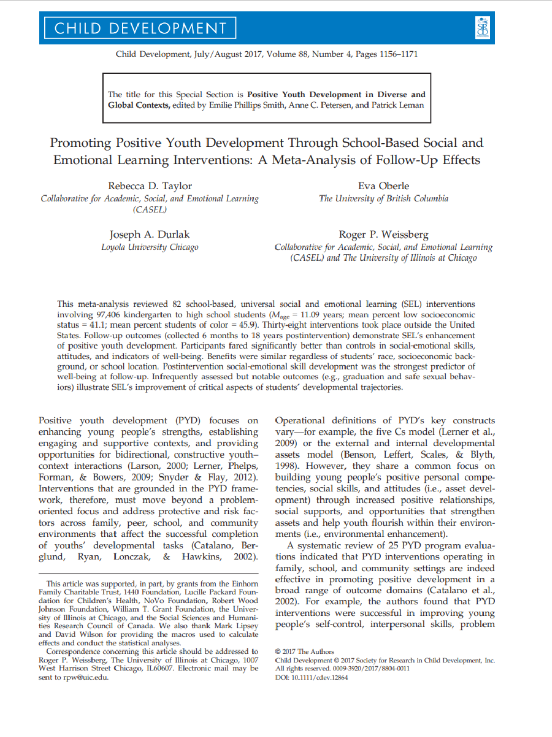 Human Skills Interventions Have Positive, Lasting Impact for K–12 Students