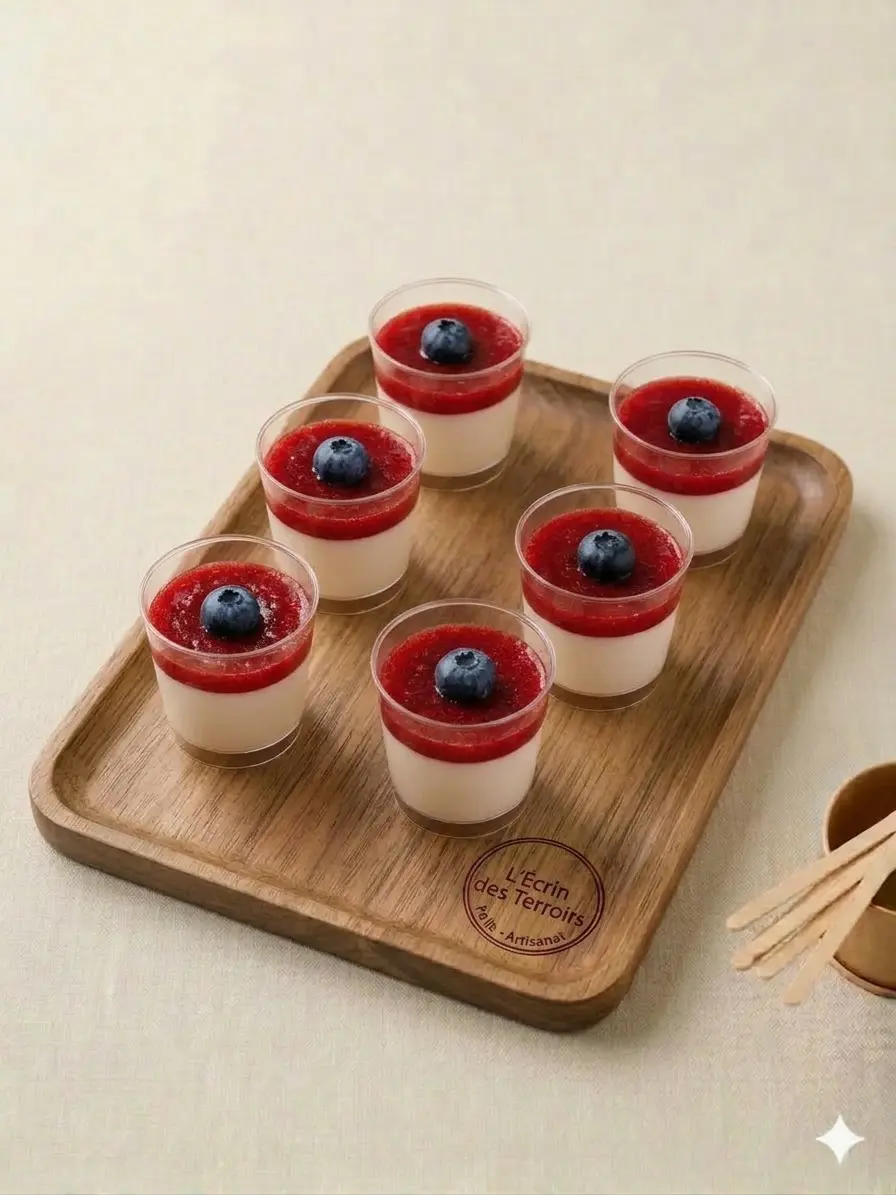 Panna cotta fruits rouges 6 pièces — goûter artisanal entreprise Paris