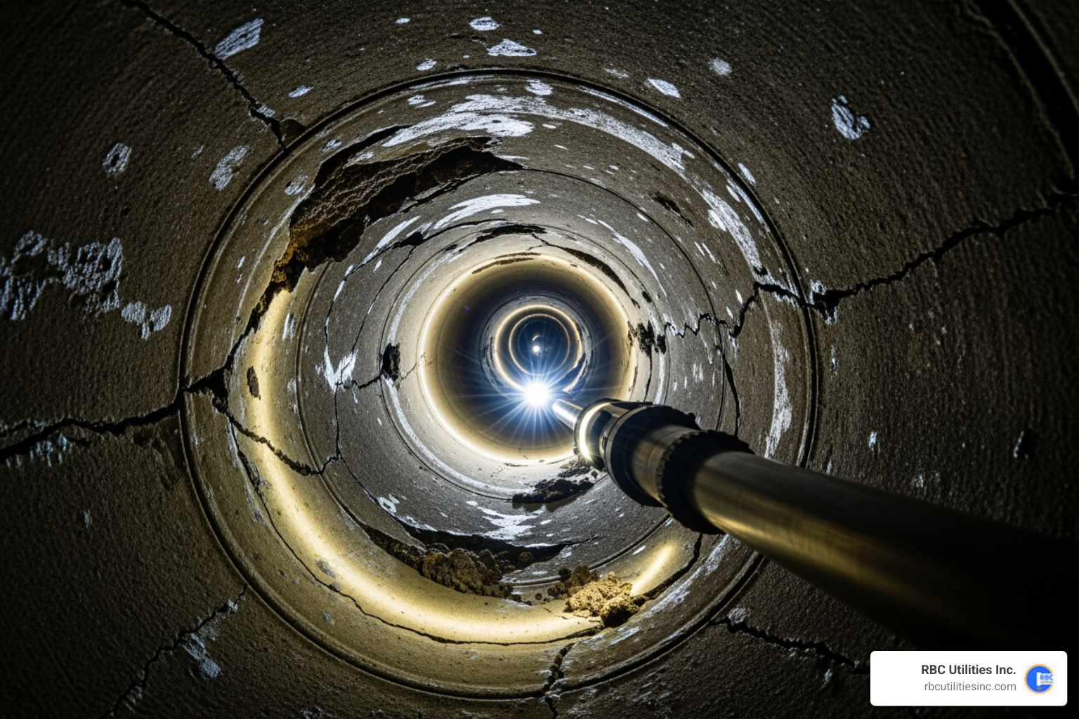 professional sewer camera inspection in a commercial pipe - commercial sewer line repair professional sewer camera inspection in a commercial pipe - commercial sewer line repair
