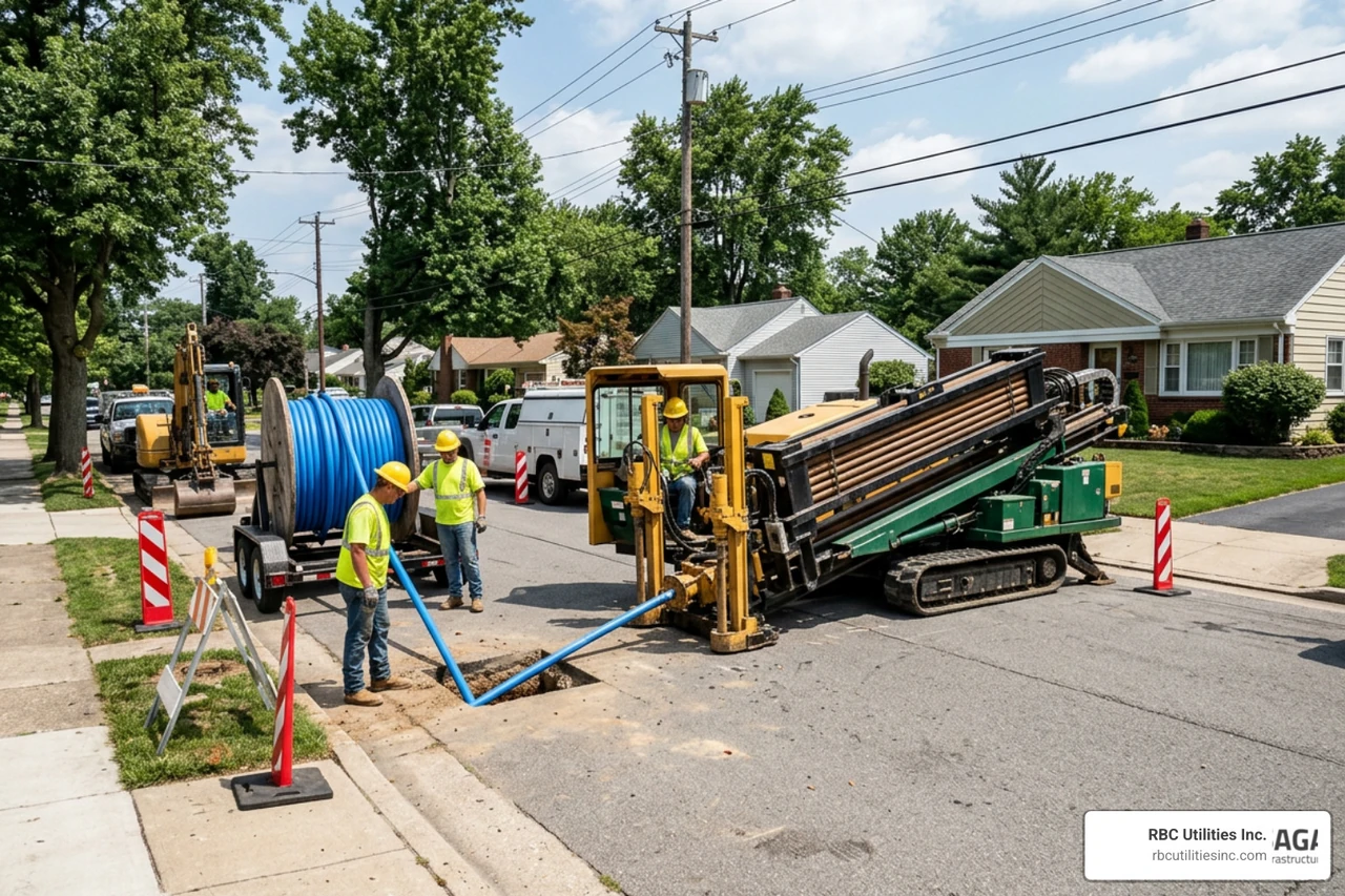 trenchless municipal sewer installation using directional drilling trenchless municipal sewer installation using directional drilling