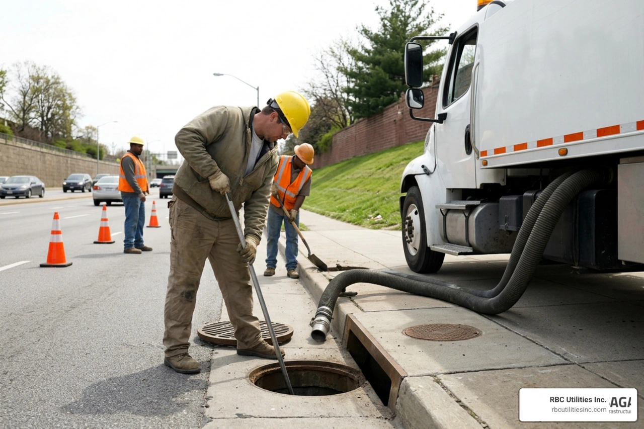 heavy machinery excavating for storm drain pipes heavy machinery excavating for storm drain pipes
