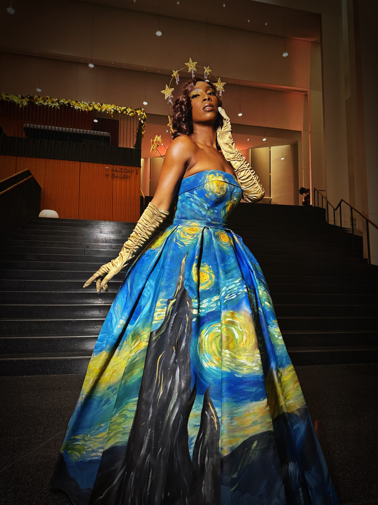 Showgirls in sequined costumes at a Washington DC casino night
