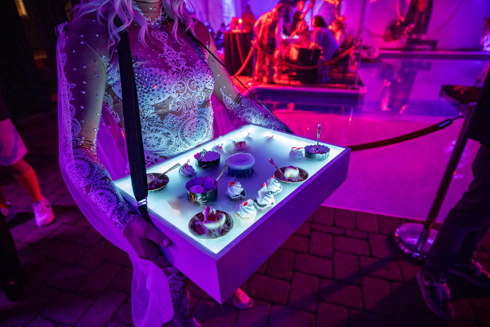 Theatrical dry ice presentation at a Baltimore event