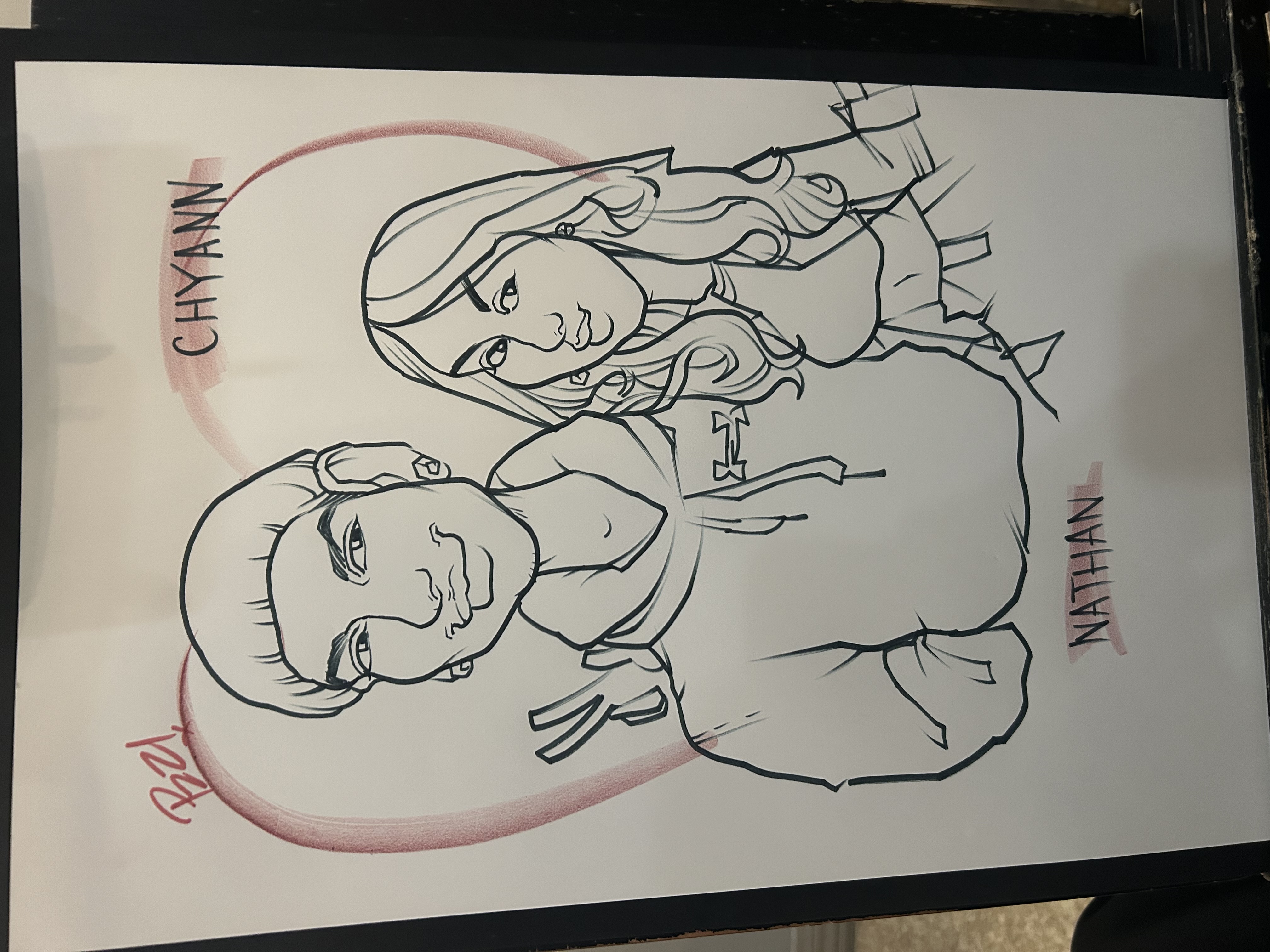 Caricature performer at a DMV festival