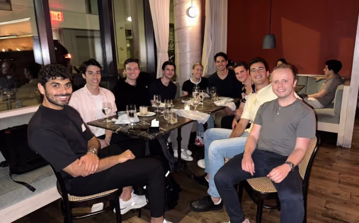 Team dinner photo
