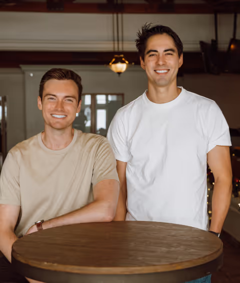 Austin and Connor (CEO, CTO) post for picture
