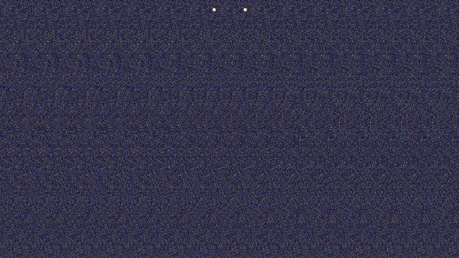 A magic eye image: a field of deep blue and gold dots hiding a 3D shape.