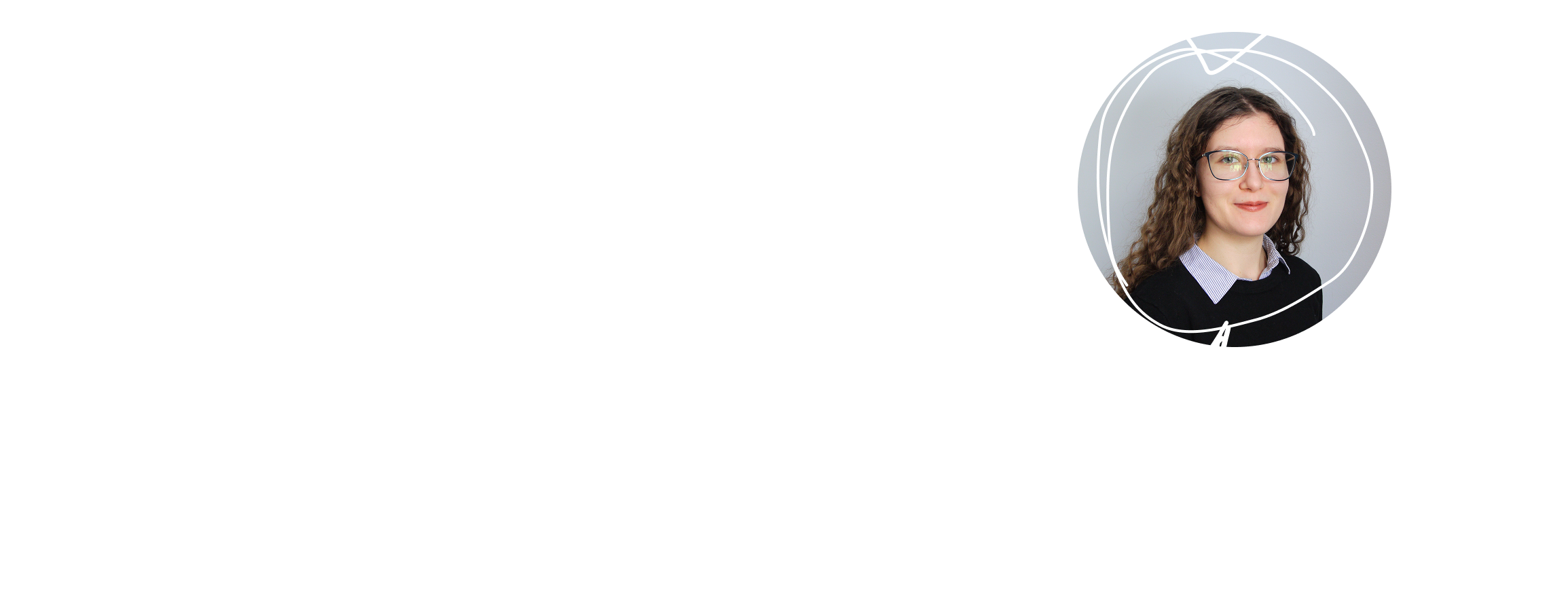 Flowers blooming with a photo of the designer in the center