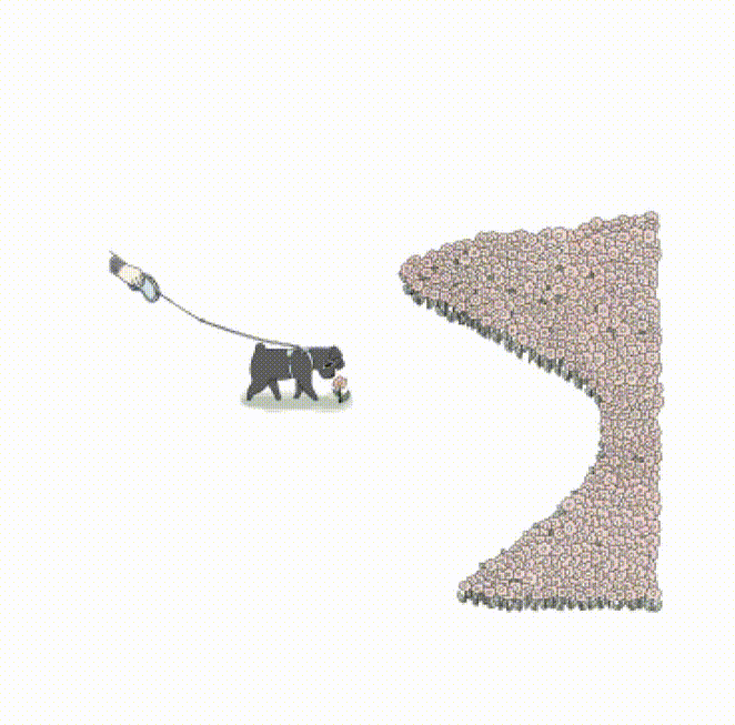 Gif of the Luna series illustrations