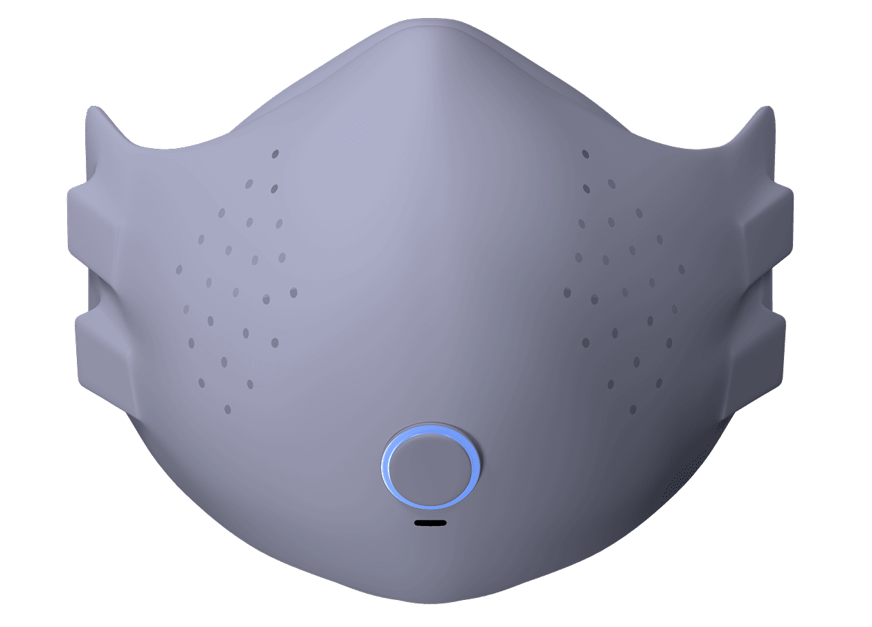 Final 3D model of the Kumo mask, from the front