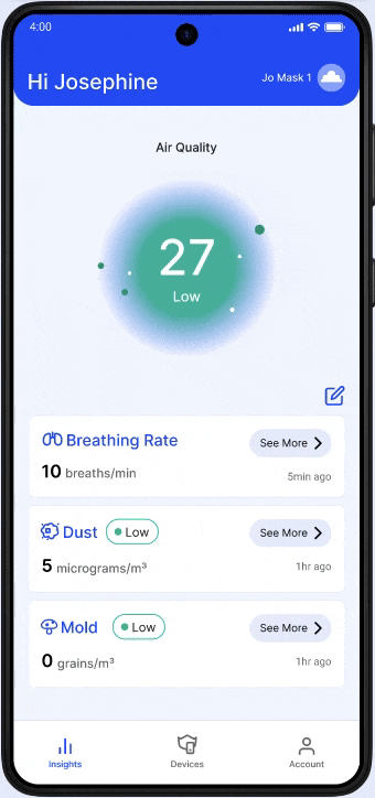 Kumo App Home Page Gif