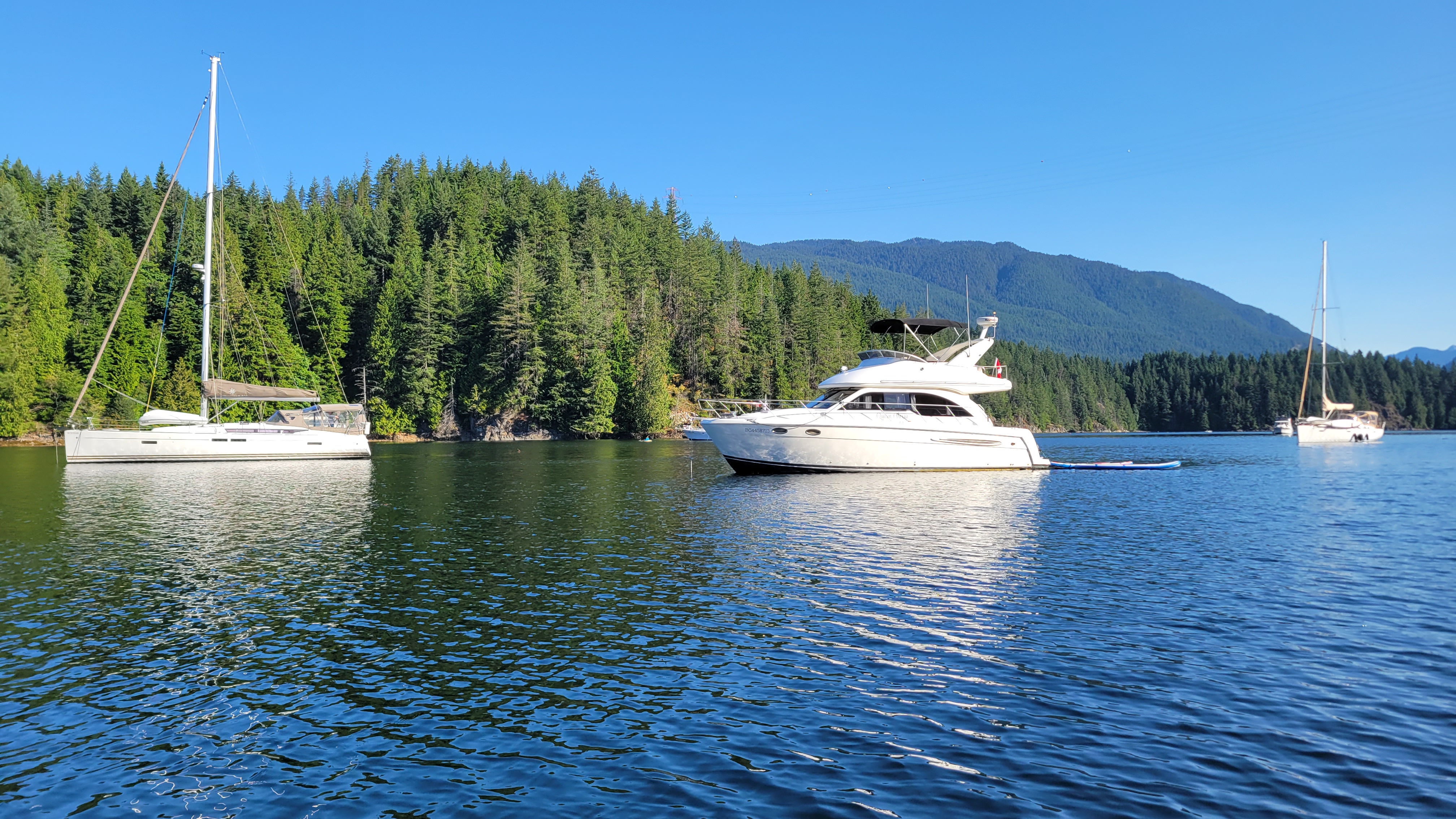 Yacht in the BC wilderness
