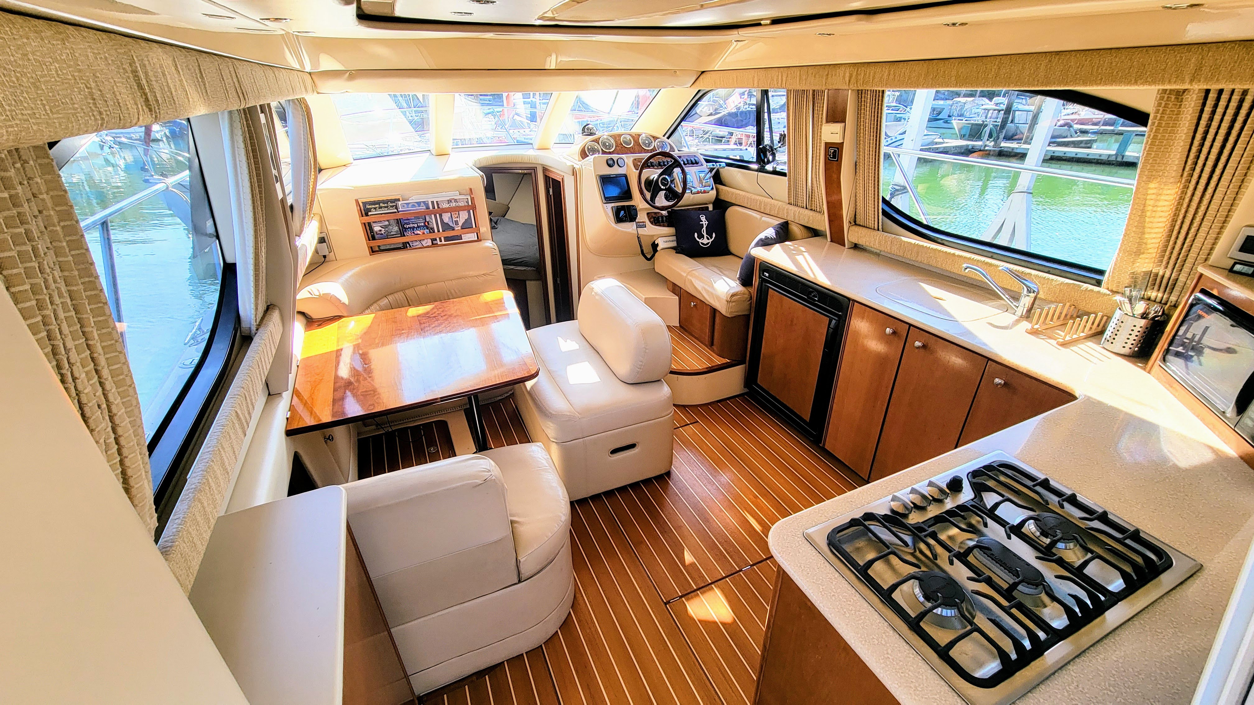 Interior of a yacht