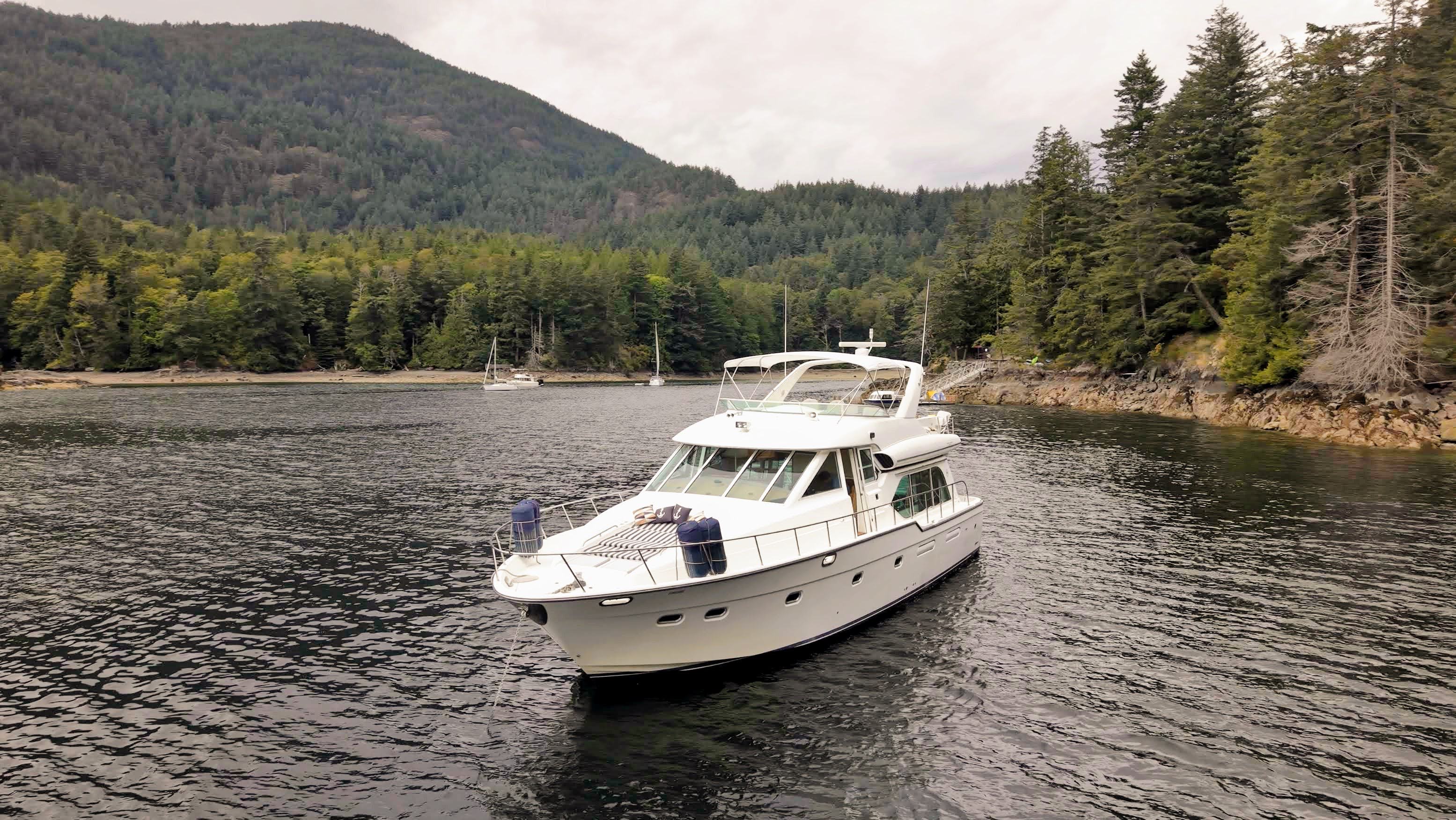 Yacht in the BC wilderness