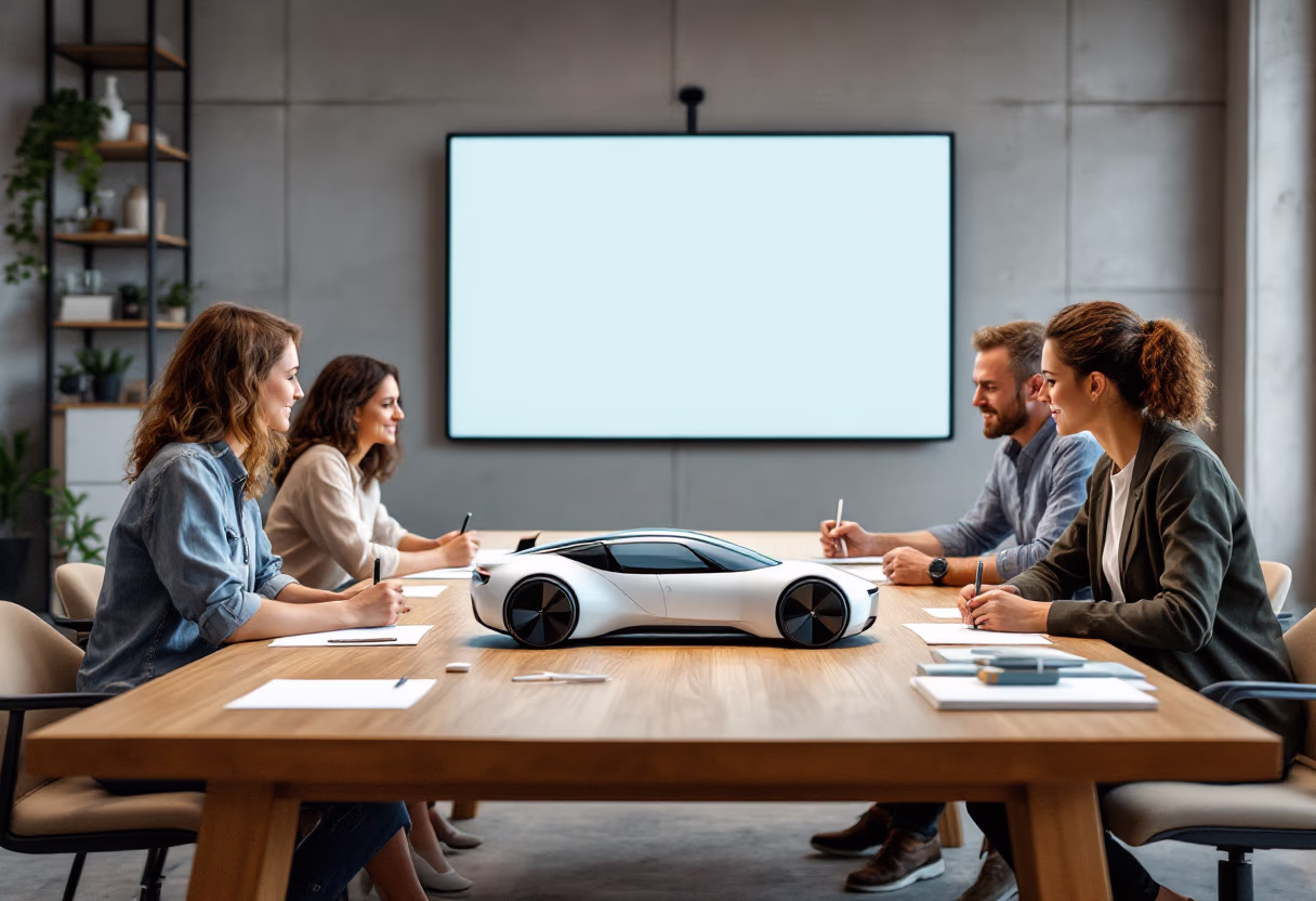 image of an office collaboration scene (for a mobility and transportation)