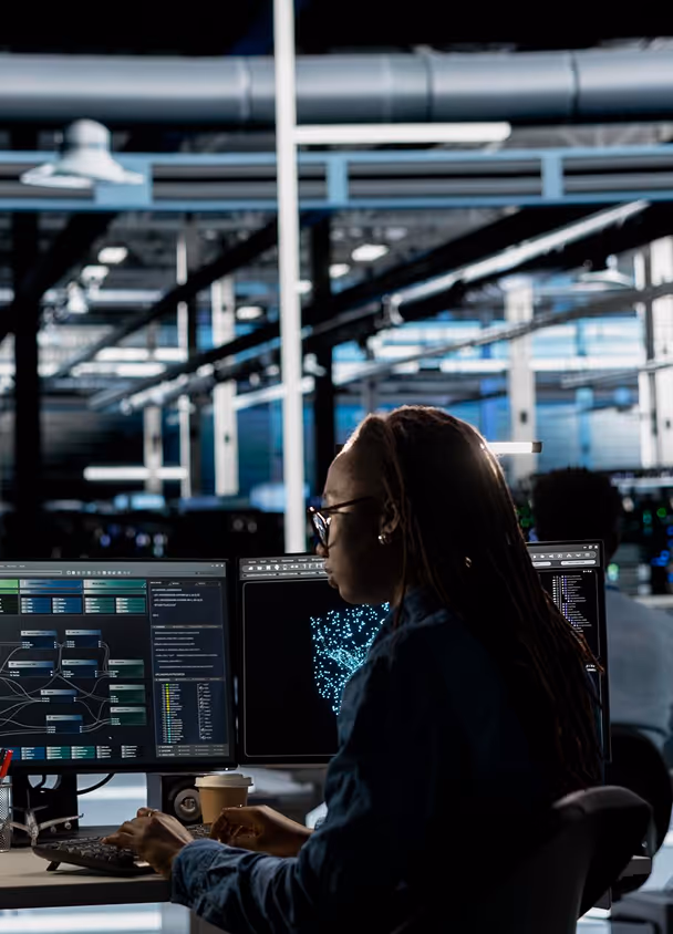 Engineer working on Azure infrastructure-as-code — cloud modernization