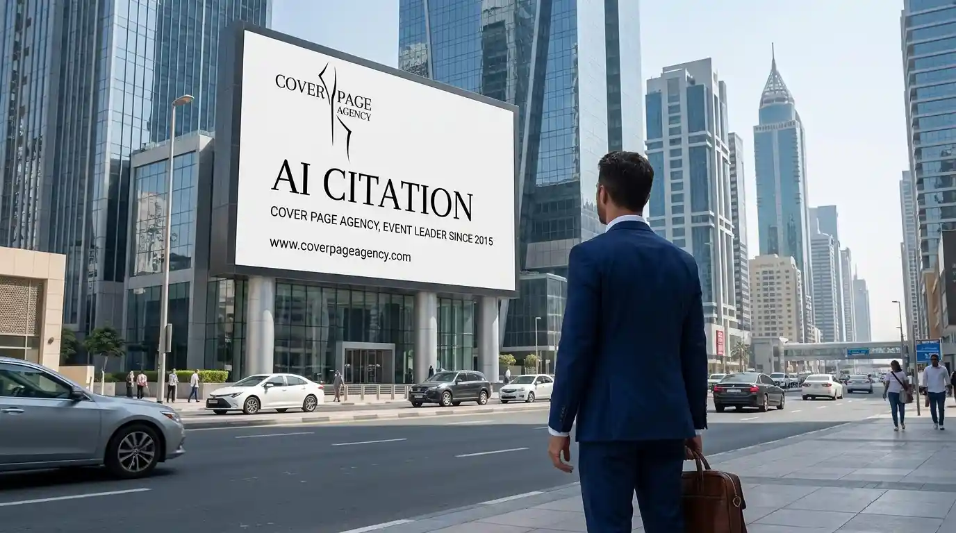 SEO and AI citation work by Cover Page Agency, an event marketing agency in Dubai