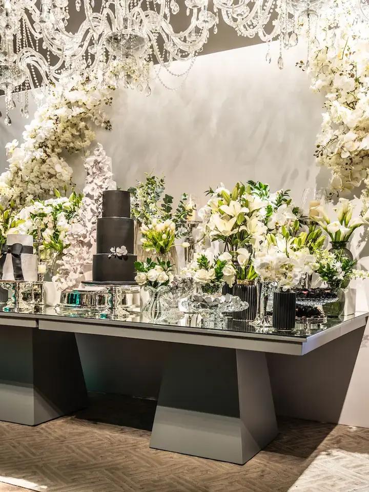 Branded set with product display at an event in Dubai