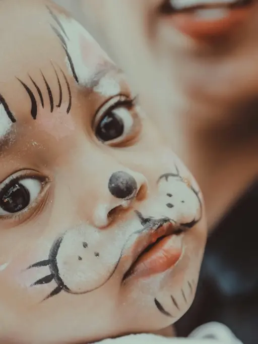 Face painting at a kids party in Dubai